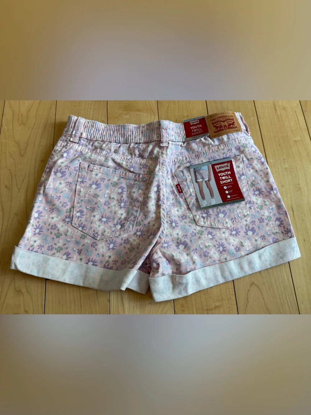 Levi's Pink Floral High-Waist Girls' Shorts
